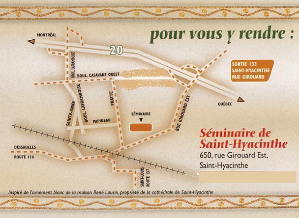 Map of the Seminary and the city of Saint-Hyacinthe